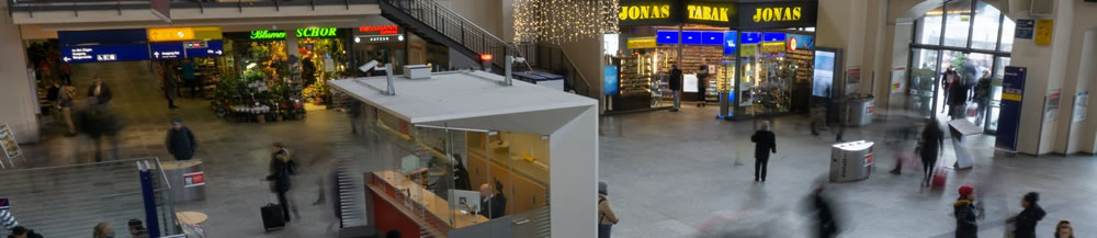 shopping mall from above with undercover security